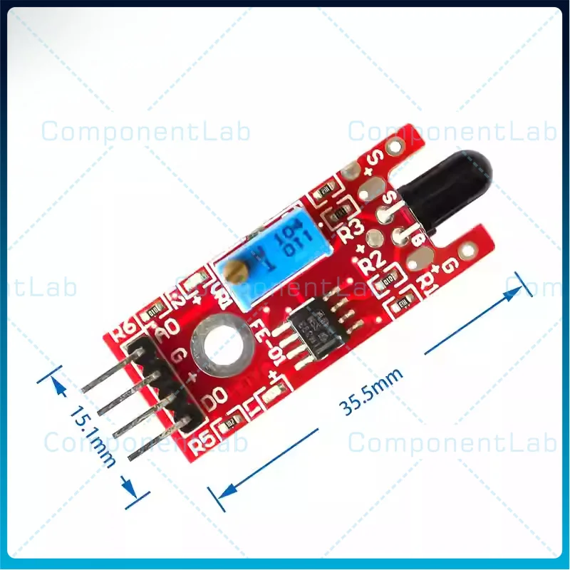 10-50pcs Red panel flame sensor module KY-026