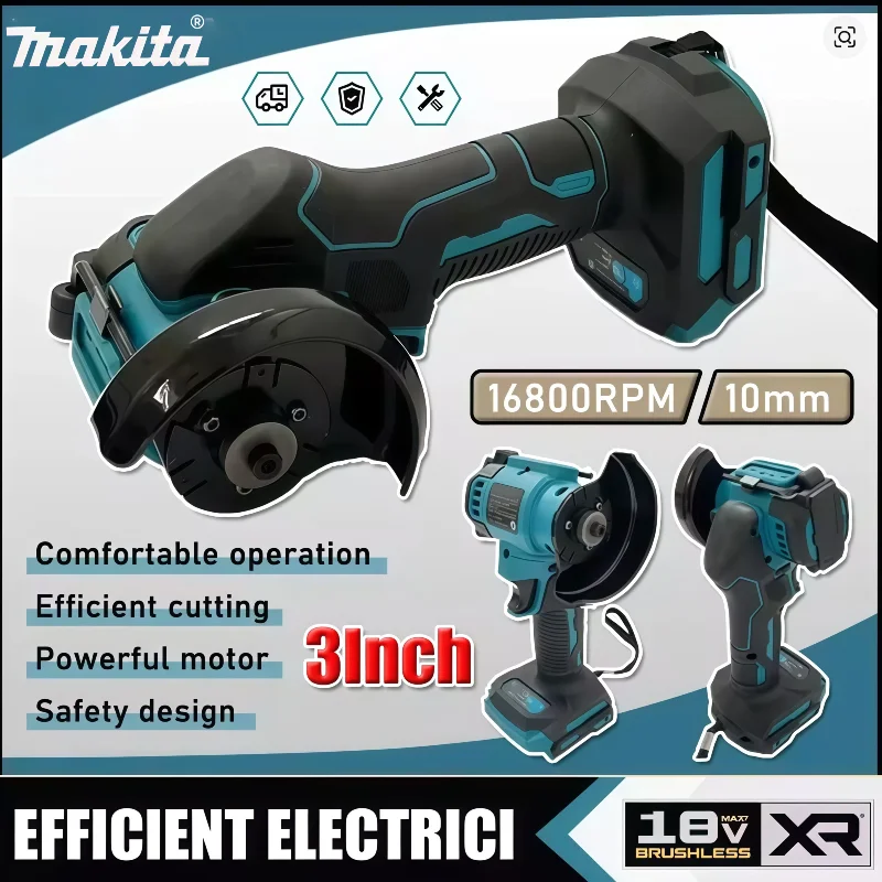

Makita 3 Inch Mini Angle Grinder Power Tool Cutting Circular Cordless Electirc CUT OFF Saw Power For 18V battery Tool