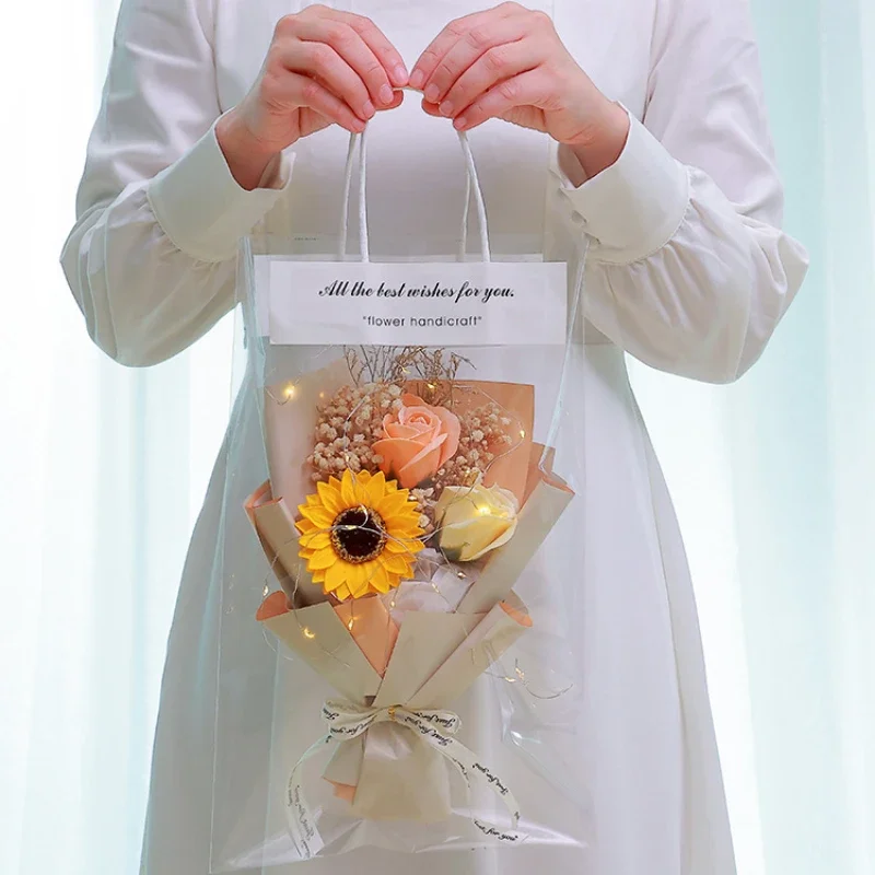 محاكاة زهرة صابون الورد ، باقة زهور نهائية ، نجمة كاملة ، ديكور حفلة منزلية ، أنشطة كشك ، هدايا