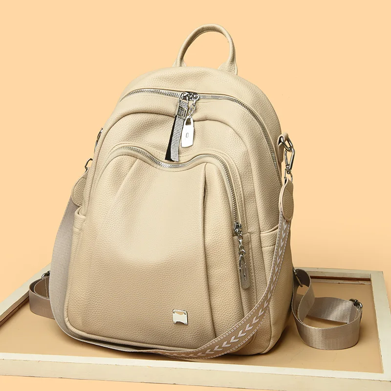 Zaino di design di lusso da donna borsa da viaggio di grande capacità borse da scuola in pelle di alta qualità di moda Casual Bagpack ragazze