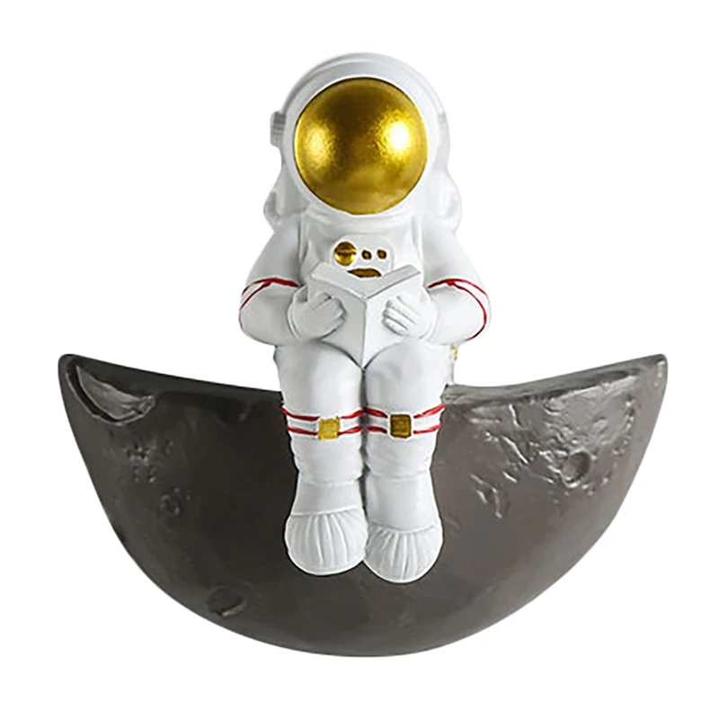 

1Pcs Nordic Space Aerospace Room Astronaut Figurines Bedside Wall Hanging Sculpture Statue Living Room Wall Decoration C