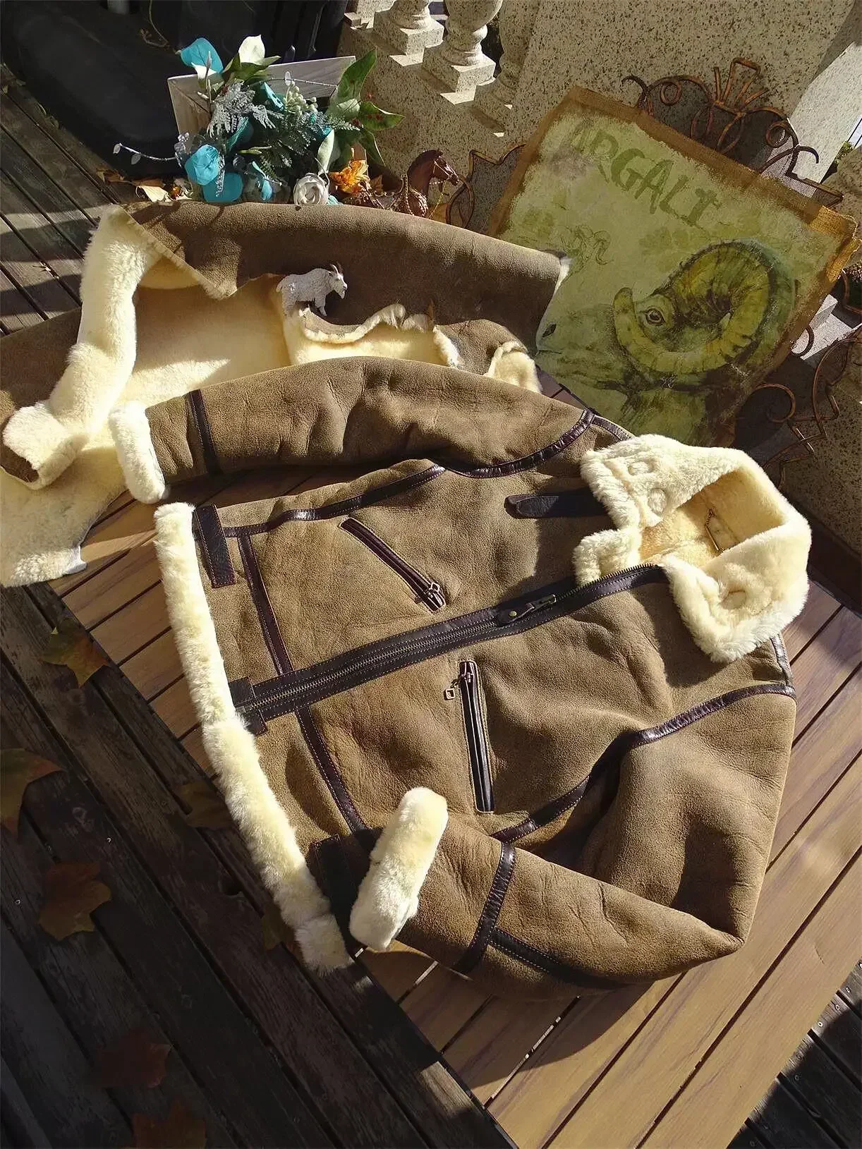 

Tailor Brando American Vintage Original овечья овчина B3 куртка-бомбер мужская теплая кожаная куртка из натурального меха