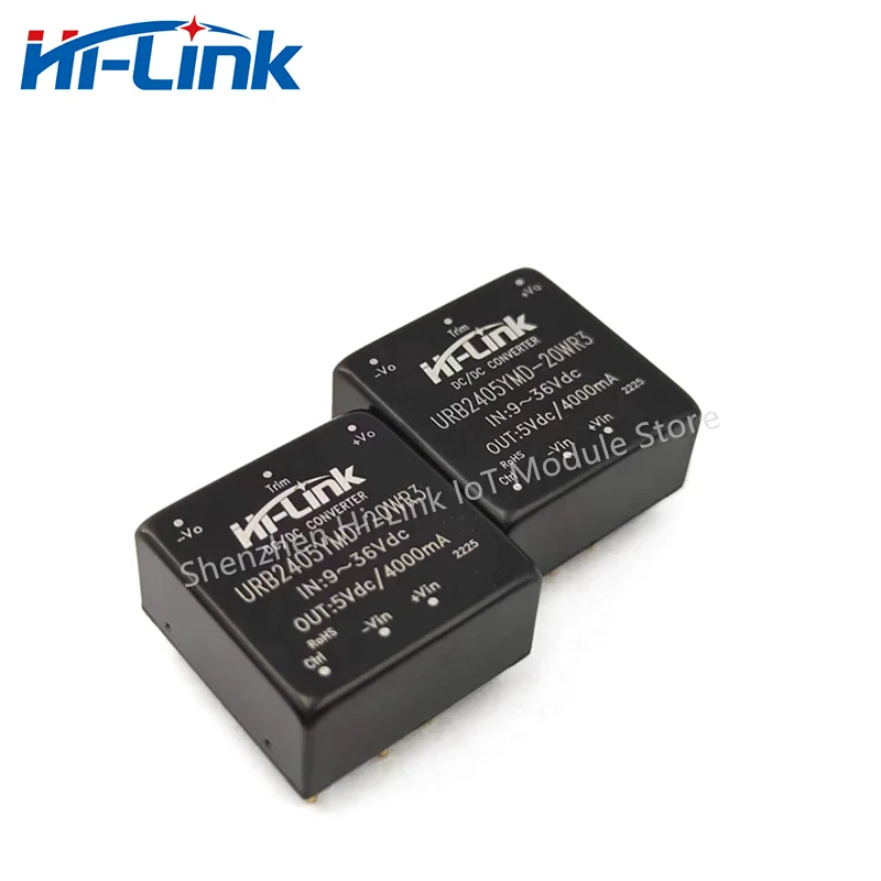 Hi-Link 9-36V Input 24V to 5V 12V 15V 24V 20W DC-DC Power Converter URB2405YMD-20WR3 Mini Isolated Power Supply Module