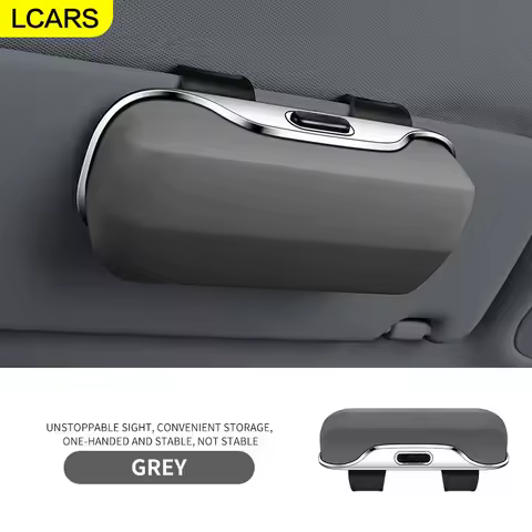 Lcars Car Sun Visor Glasses Case, Universal Glasses Holder Storage Box for Driver and Passenger in Car, Glasses Holder Sun Visor Accessory