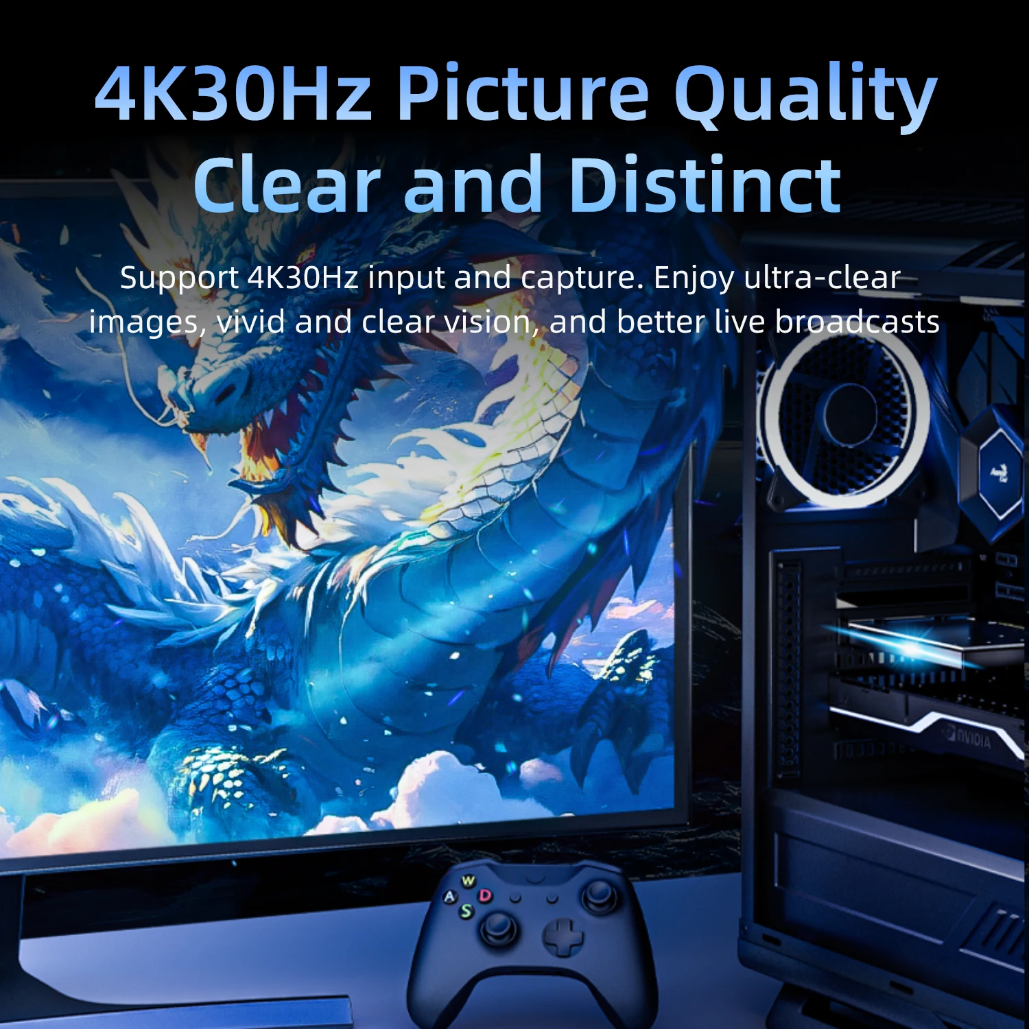Unisheen UC3540H-4K30 4 channel 4k30 hdmi video capture card with enclosure Capture video to computer