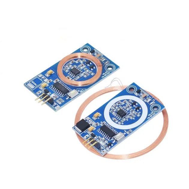 5V 12V ID card learning module RFID card reading IO port output 125K RF microcontroller access control card swiping DIY