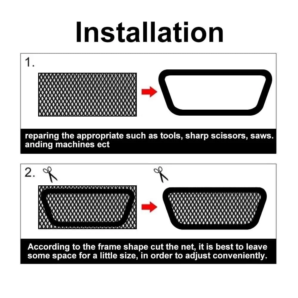 1pc 120X40cm Grill Honeycomb Hexagon Mesh Grille ABS Kunststoff Spoiler Stoßstange Lüftungsschlitze Schwarz Universal Hood Vent Racing Grills – Detail 4