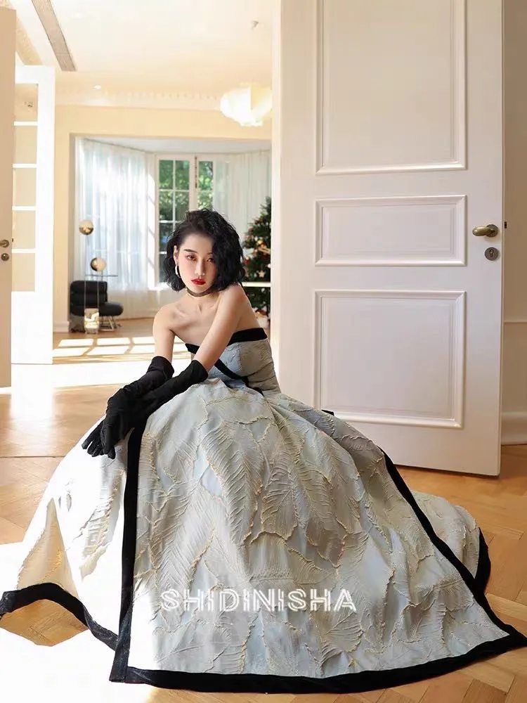 رداء De Soiree فساتين سهرة أنيقة مثير صديرية دائرية المرأة عارية الذراعين طويل ألف خط الدانتيل يصل حفلة خاصة فساتين Quinceanera Vestidos