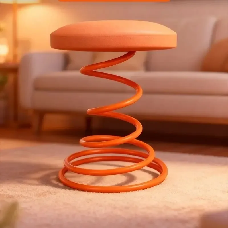 

Spring stool personalized light luxury creative bar meal new hall fashionable home modern wrought iron American front desk