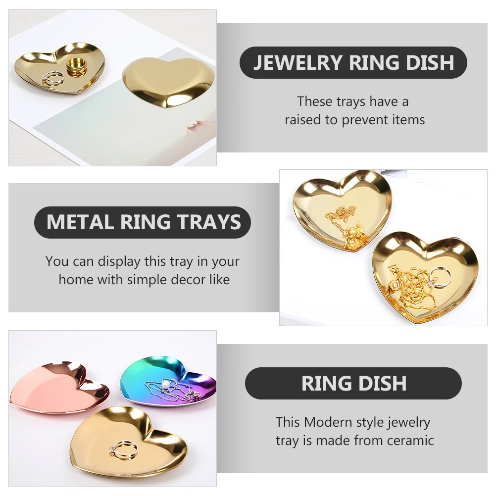 

Поднос для ювелирных изделий в форме сердца, керамический дизайн, современный стиль, декоративный органайзер для колец, держатель для ювелирных изделий, лоток для хранения
