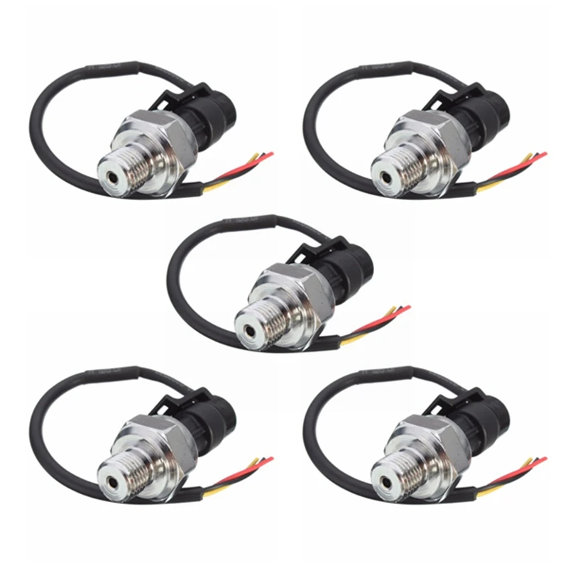 

5X Pressure Transducer Sensor 5V 0-1.2Mpa Oil Fuel For Gas Water Air