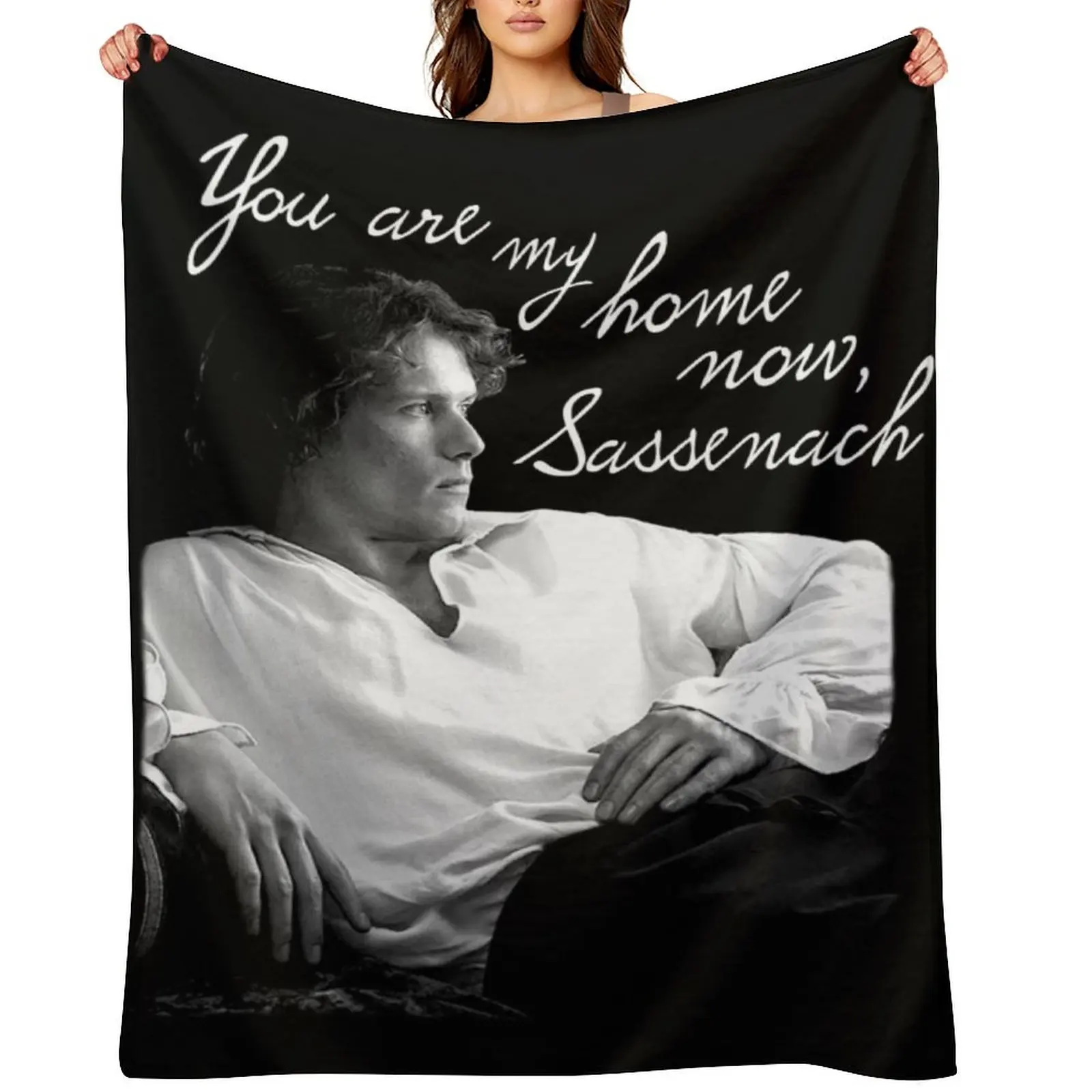 

You Are My Home Now Sassenach Throw Blanket Soft Plush Plaid Bed linens Soft Plaid Luxury Thicken Blankets