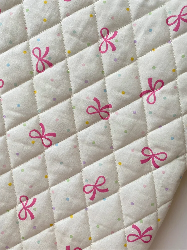 

Ins Style Cotton Bow Fabric For Coat Children's Dress Pet Clothes Luggage Fabric