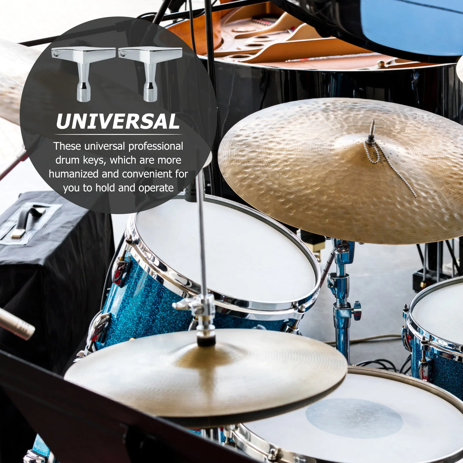 

2pcs Keys Zinc Alloy Drum Tuning Keys Professional Drum Set Adjustment Wrench tool For Percussion Instrument Accessory