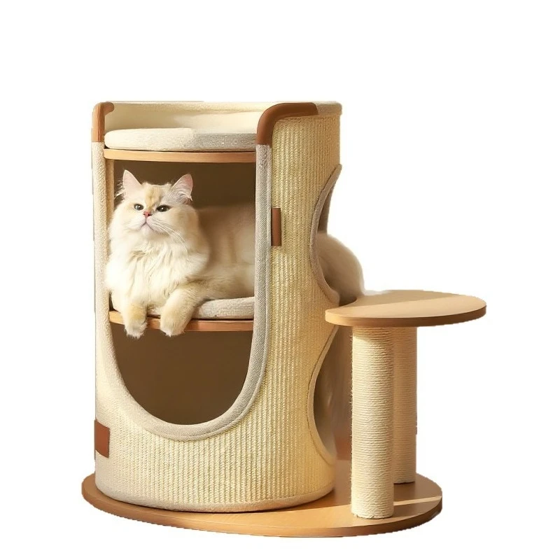 

cat scratching bucket, single-layer jumping platform cat sisal bucket, small apartment cat climbing frame