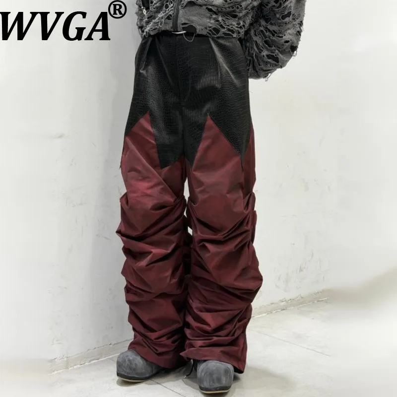 

WVGA Spring Autumn New Man Original Design Deconstructed Style Patchwork Wide-leg Pants Niche Chic Casual Loose Trousers W21954
