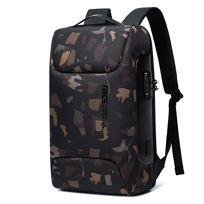 BANGE-Mochila de Viagem Impermeável, Mochila Laptop Masculina, Novo