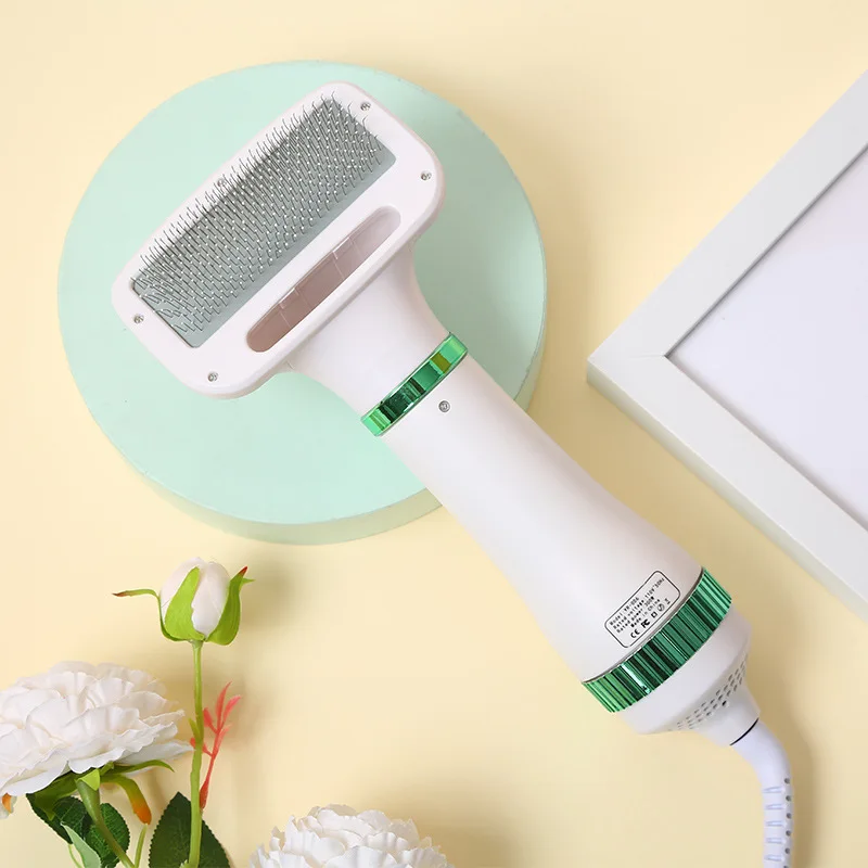 Pet Hair Dryer and Brush for Cats and Dogs, Grooming Blower and Comb, Fast Drying and Detangling