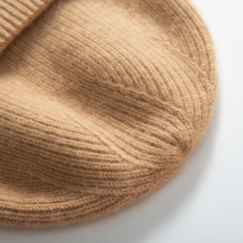 MERRILAMB Hochwertige Strickmütze aus 100 % Kaschmir für Damen und Herren, lässige Beanie-Mütze, Wintermütze, weich, warm, Kaschmir-Kappen, Unisex – Detail 18