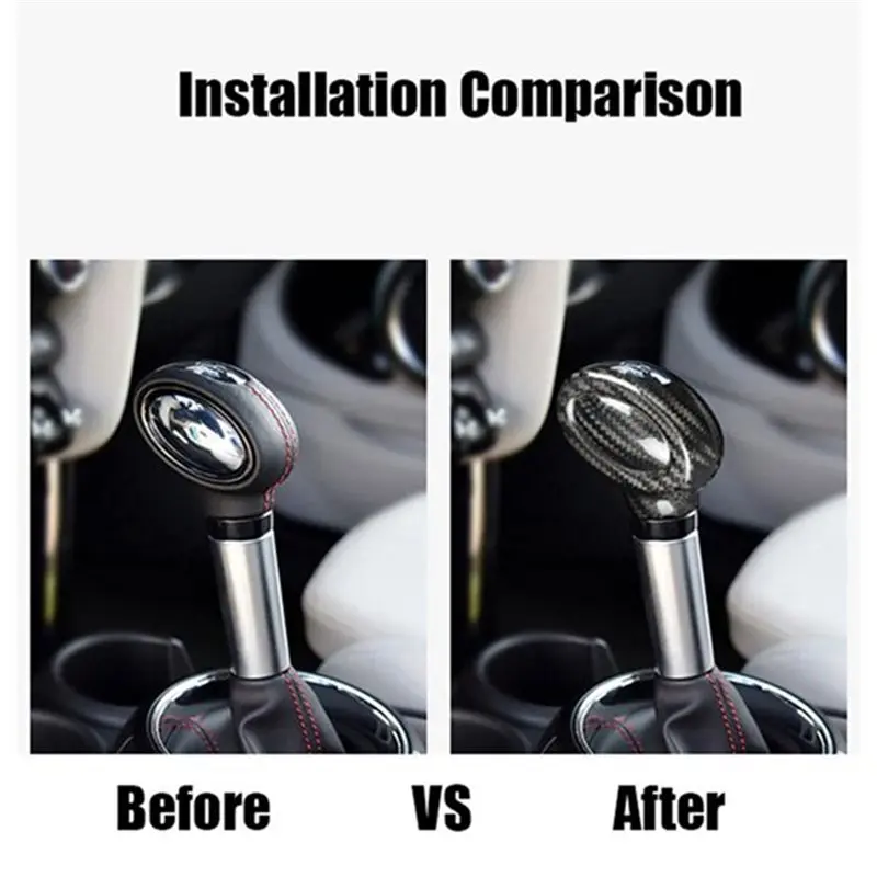 Reliable-For Mini Cooper F54 F55 F56 F57 F60 Countryman Carbon Fiber Gear Shift Knob Cover Car Interior Accessories Trim