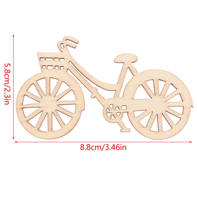 5Pcs Dollhouse Miniature Wooden Christmas Bike Model Home Decor Bicycle Ornament Toy Doll House Accessories-Toy