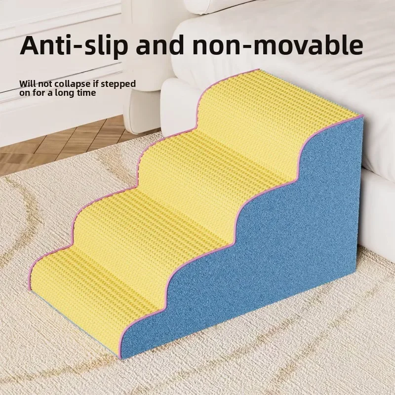 3/4/5  Puppy Stairs Foam Pet Secure Stairs Ramps Non-Slip Ladder Dogs Pets Protect Older Dogs Pet with Joint Pain Sofa Bed Ladde view 5