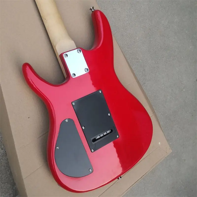 6 String Electric Guitar 24 Frets Humbucker Pickups Vibrato System Water Transfer Stickers  Sea Surfing Factory Outlet Beginner