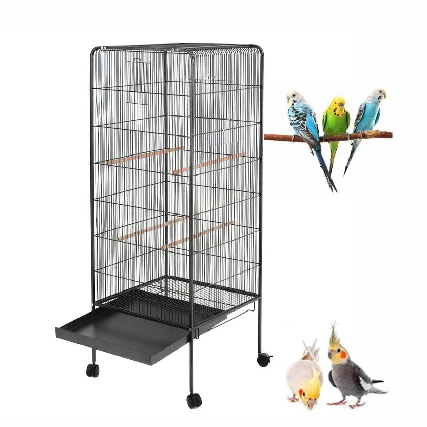 Large Play Top Bird Cage Parrot Finch Macaw Cockatoo Birdcages