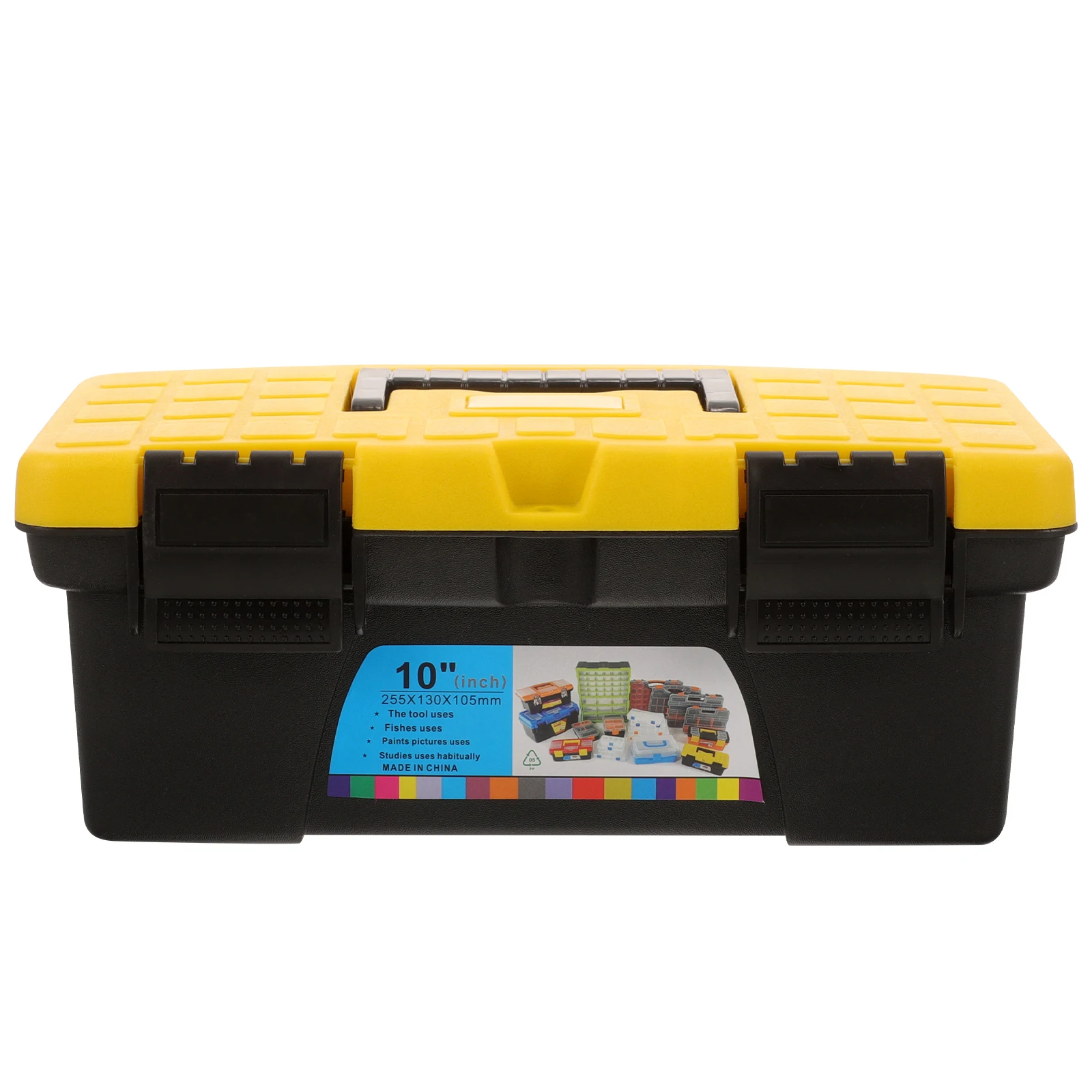10 Inch Tool Storage Box Heavy Duty Plastic Case Multi-Layer Organizer for Mechanics Handheld Maintenance Tool Container
