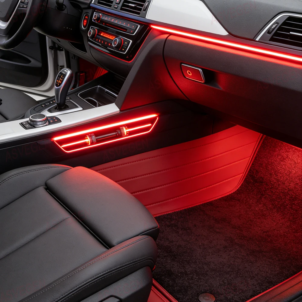 Car Ambient Light For BMW 1 Series 2016-2023 Interior 18 in 1 RGB LED Strip Dashboard Door Atmosphere Lamp Kit APP Control BT