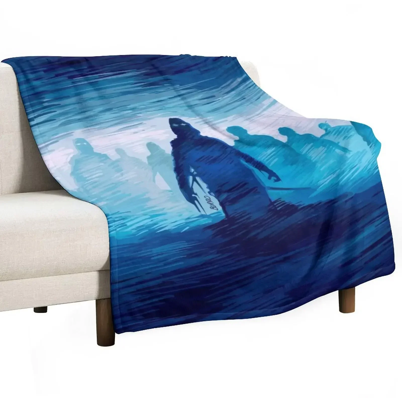 

The Fog Illustration - John Carpenter Throw Blanket Flannels Furry Cute Winter beds Blankets