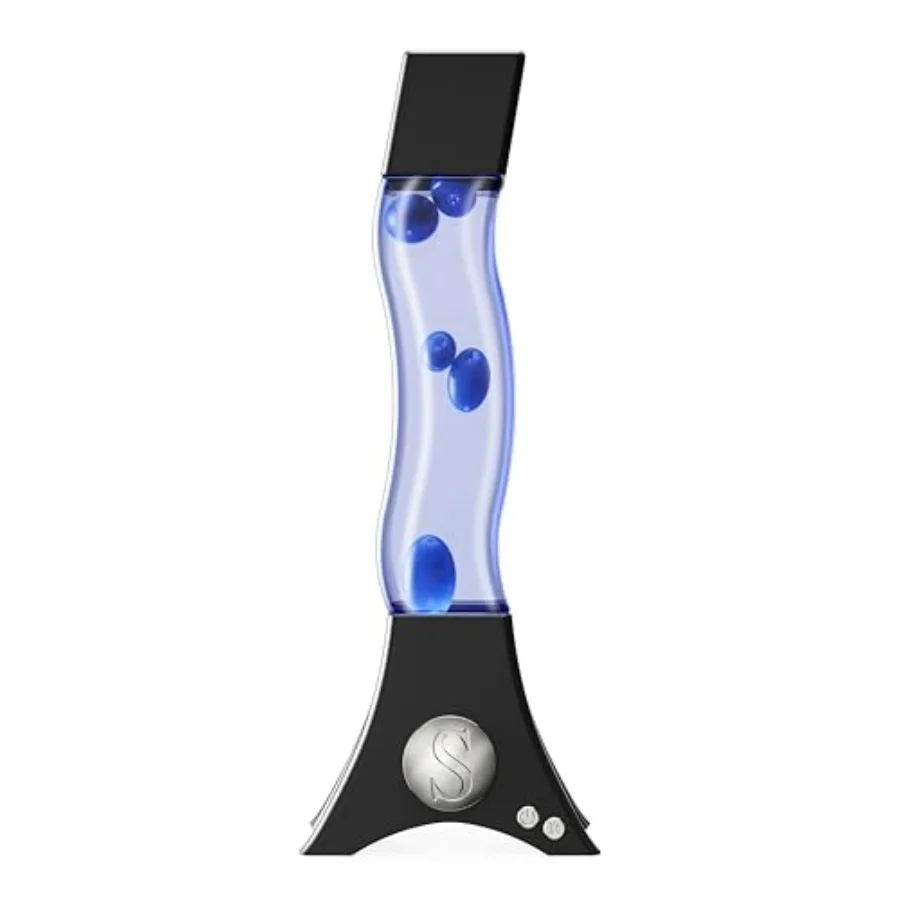 

Unique Curved Liquid Motion Lamp with LED Color Changing Decorative Lamp for Bedroom Living Room Office Base with 'S' Logo and