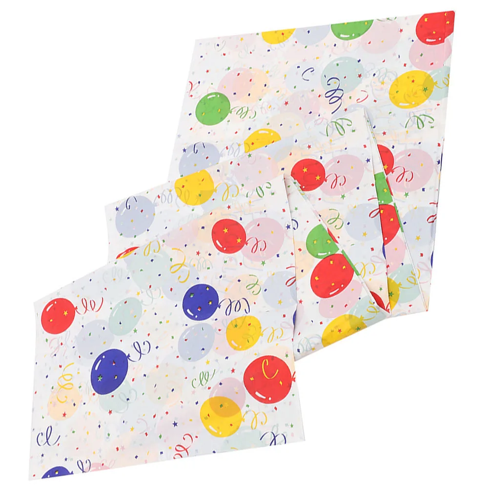 2Pcs Plastic Tablecloth Balloon Pattern Thickened Table Cover Birthday Party Party Cartoon Cartoon Theme Tablecloth