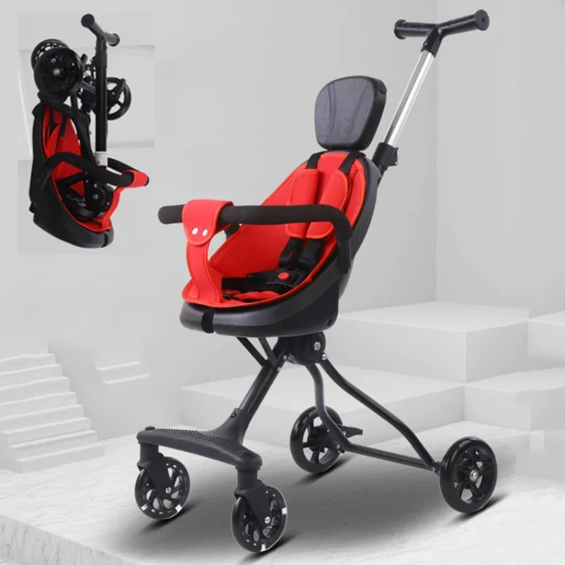 

2020 Baby Stroller – Three-in-One Car Seat, Lightweight Folding Pram for Newborns, Safety Basket, Portable Baby Carrier