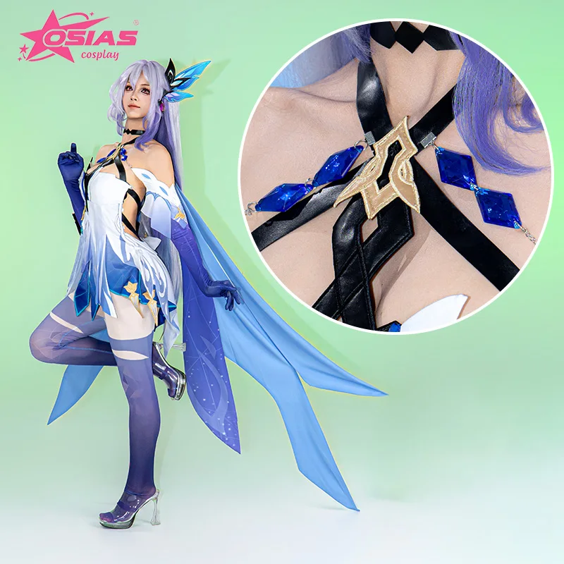 OSIAS Skirk-Conjunto de disfraz de Cosplay, peluca Skirk, zapatos Skirk, Wuthering Waves