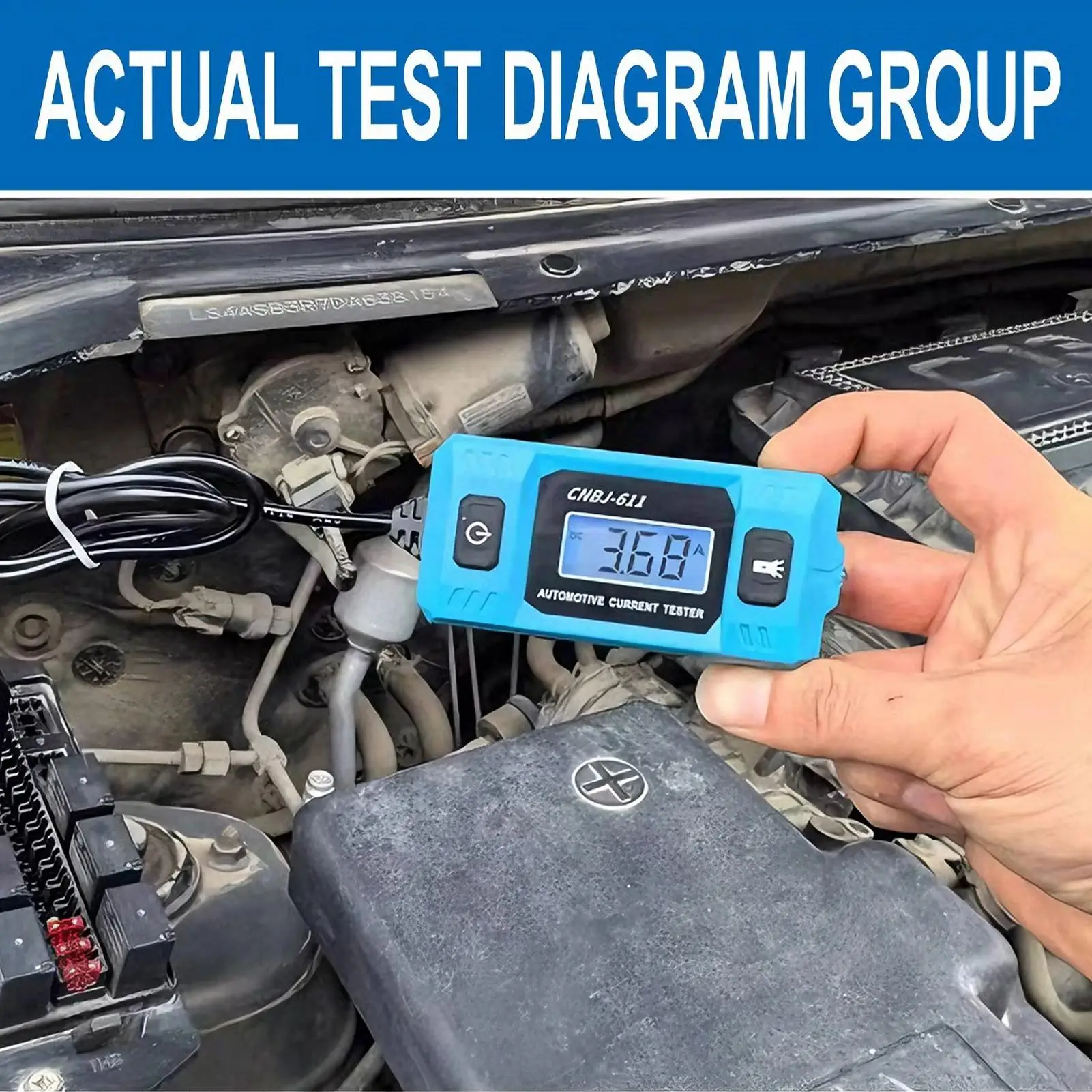 Car Relay Tester 20A 48V Fuse Checker With Front Light High-Precision Car Circuit Fault Finder With LCD Screen For Home Garage