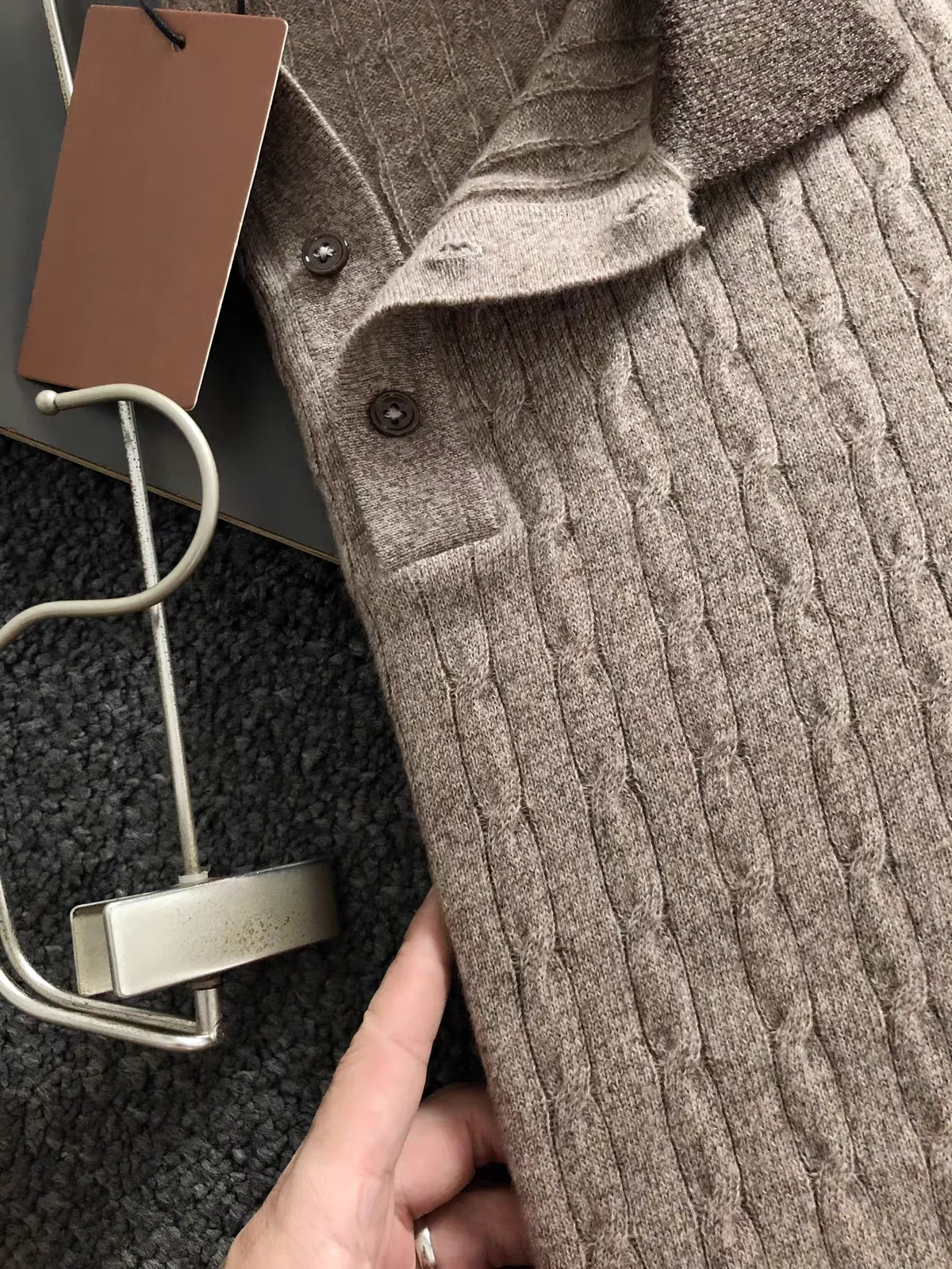 Italian Luxury Men's  Shirt Long Sleeve Turn-down Collar Simple No Logo Wool Blend Spring Autumn Fashion Elegant Style