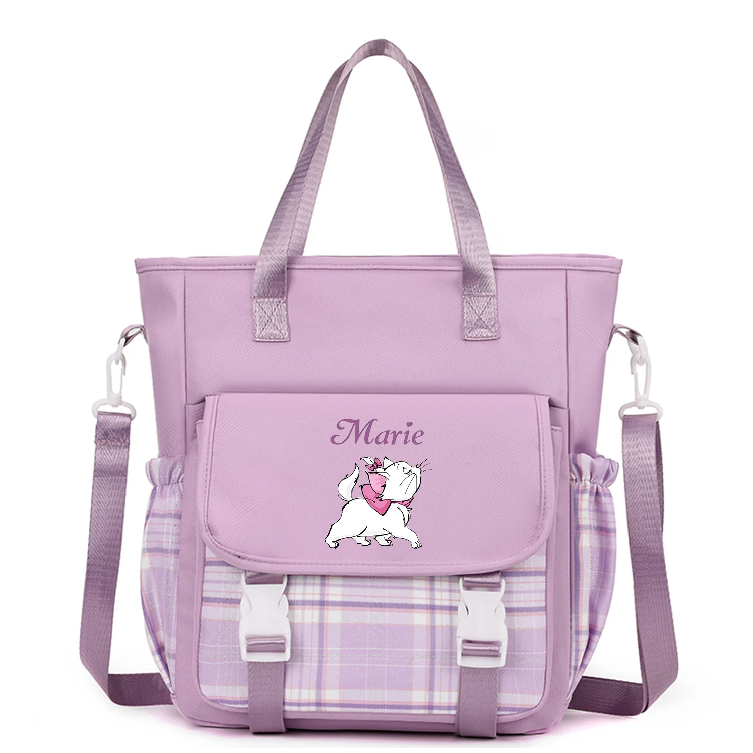 The Aristocats Marie Cat Girls Student Messenger Bag Casual Satchel Ladies Handbags Shoulder Bag Canvas Cross School Bags Purses