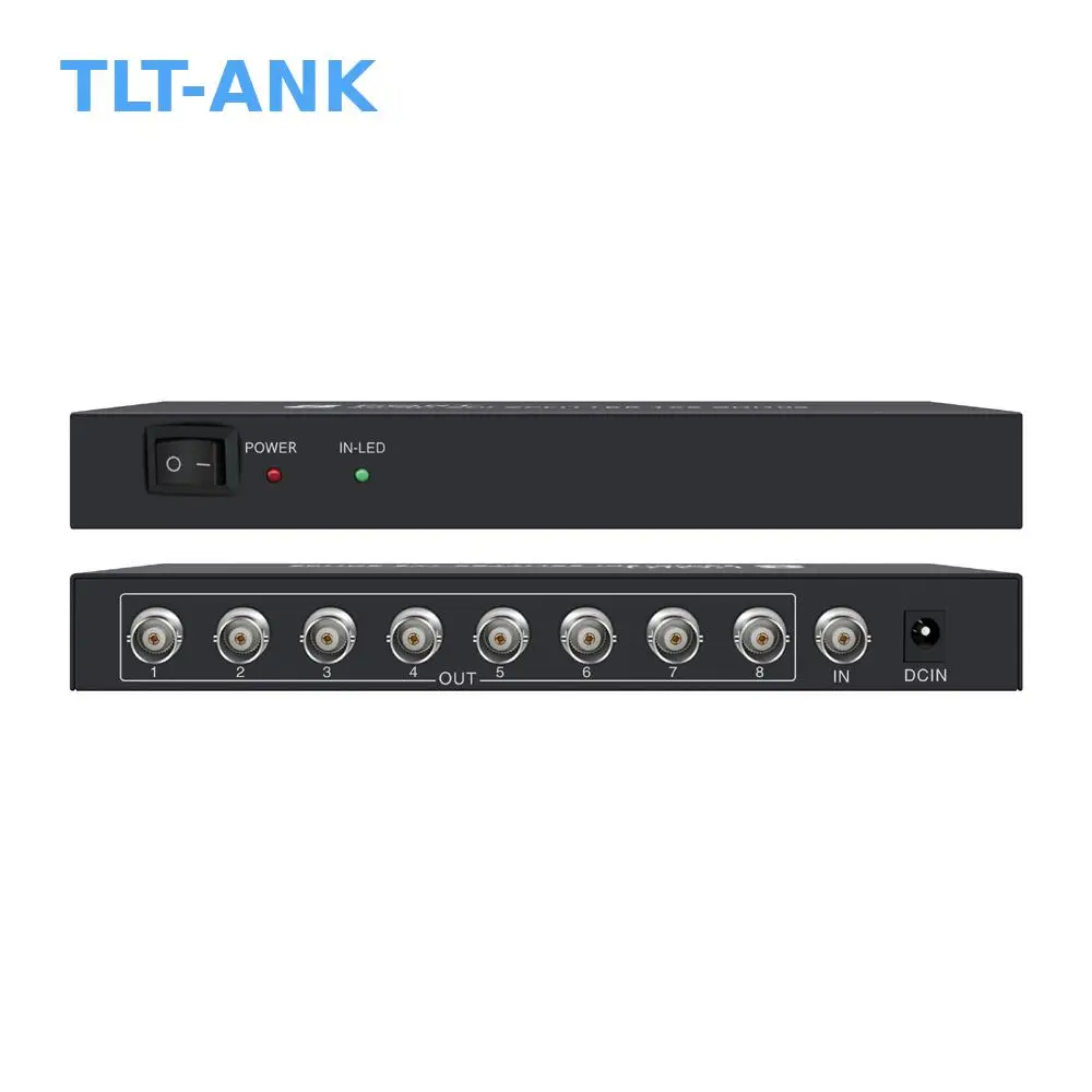 High Quality 1x8 Multimedia SDI Splitter HD/3G-SDI Extender Adapter 1080P Support for TV Projector Video Splitters Converters
