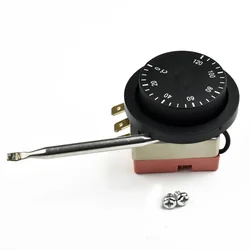 Adjustable Electric Fan Thermostat Switch 0℃～120℃ Cooling Fan With 12V Rotary Temperature Control Switch Capillary Thermostat