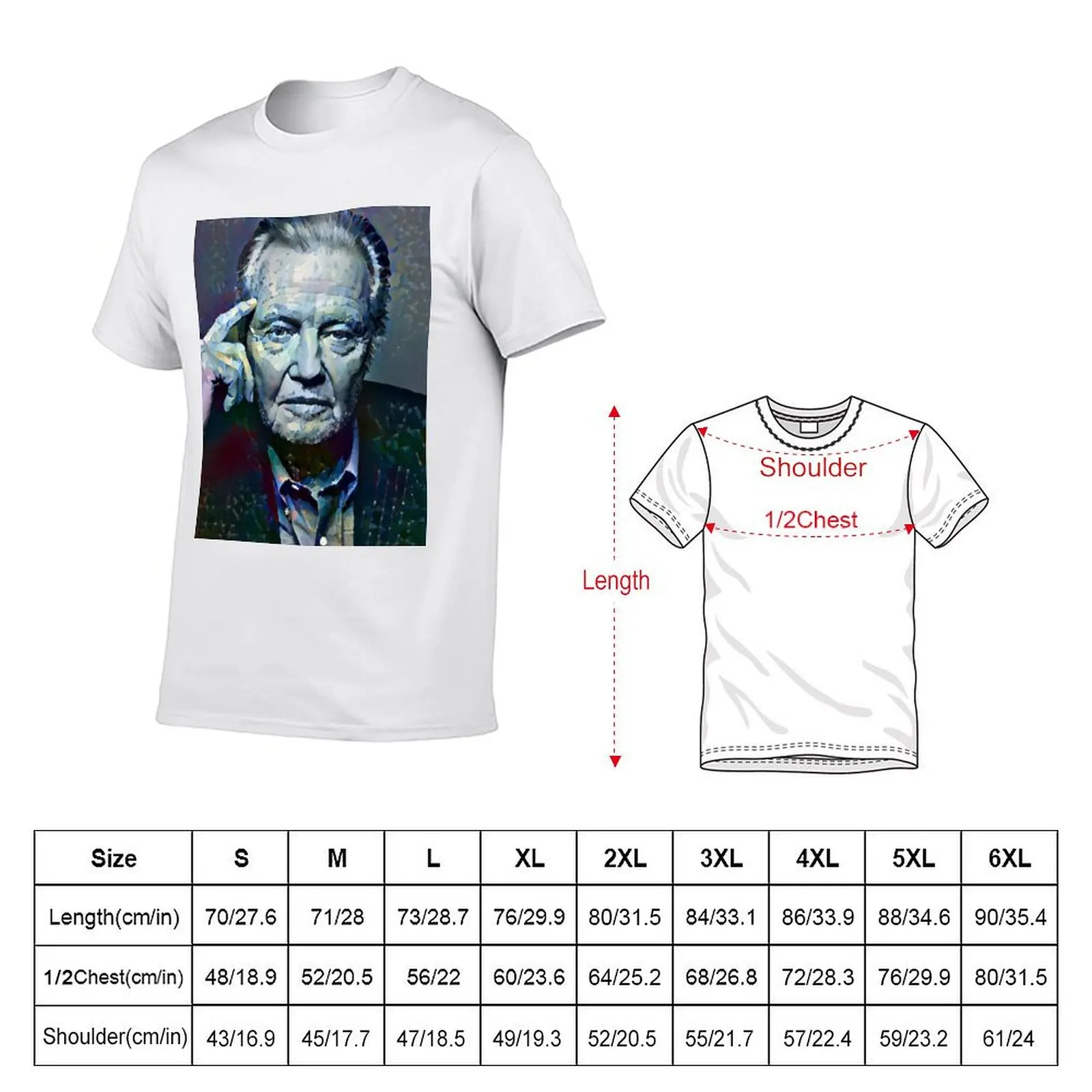 Jon Voight Portrait T-Shirt man t shirt summer t shirt man luxury t shirt man casual T-shirt