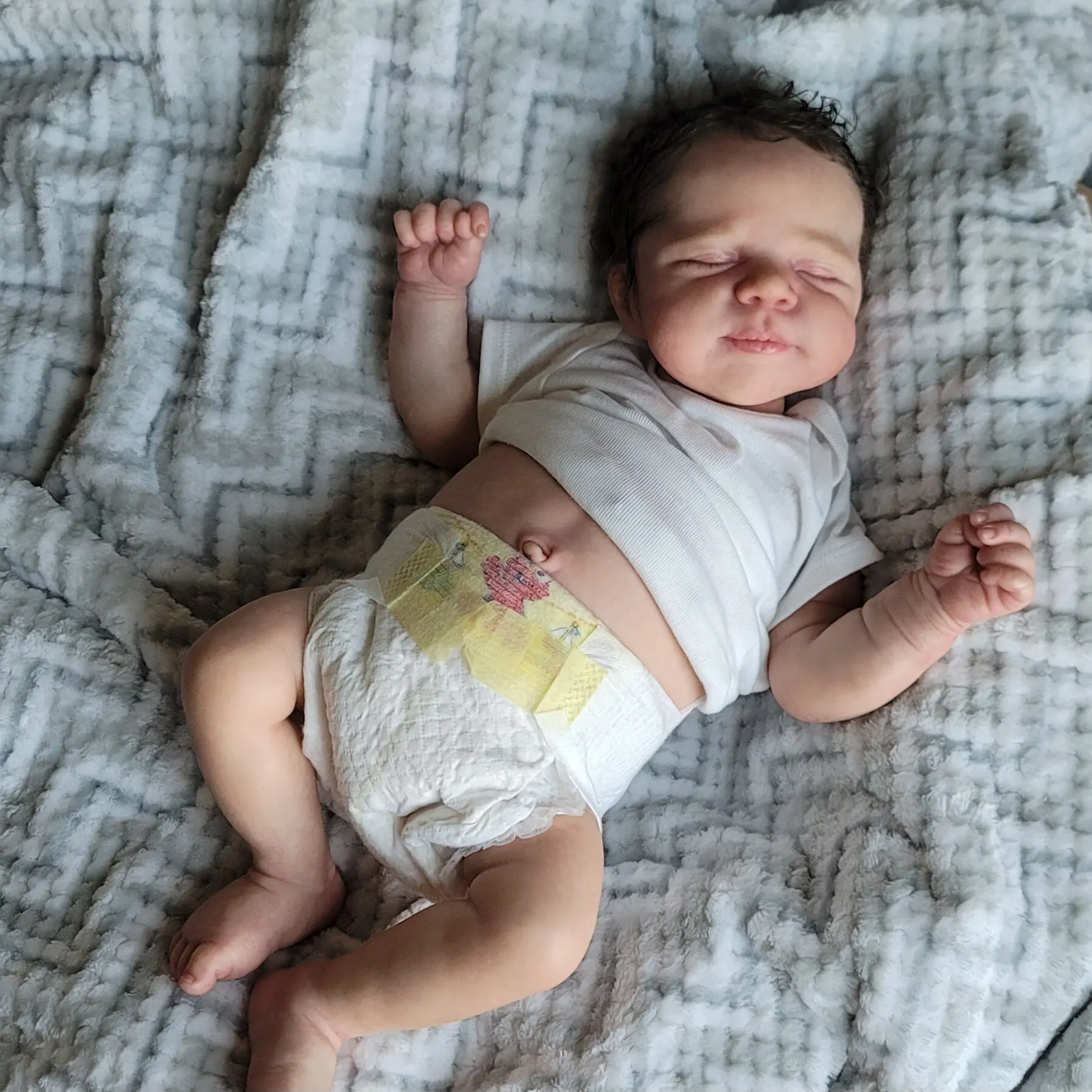

19 Inch Full Vinyl Body Reborn Girl Baby Doll Toy Asleep Babies Doll Lifelike Handmade Birthday Gift Play House Toy