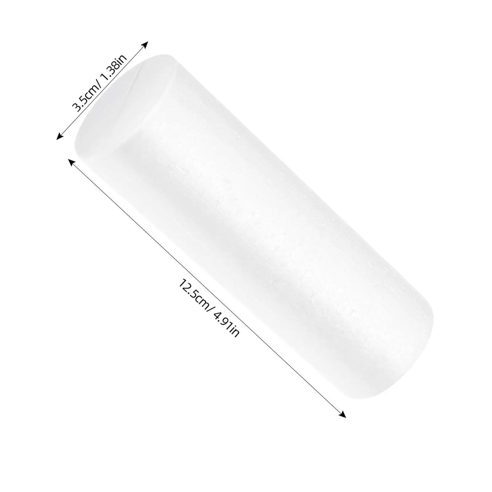10Pcs Polystyrene Foam Cylinders White Craft Foam Rods Christmas Wreath Base Floral Arrangement DIY Supplies Painting Modeling