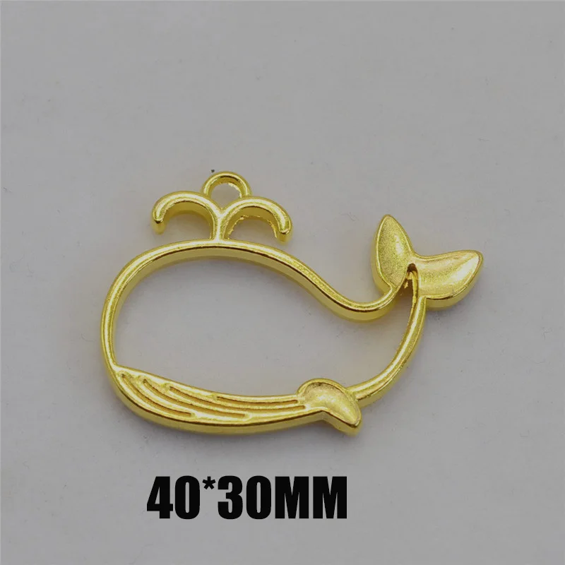 Animal UV Resin Epoxy alloy frame bottom Charm Photo Frame Bronze Tone Ancient Necklace Bracelets Pendant DIY Jewelry Supplies