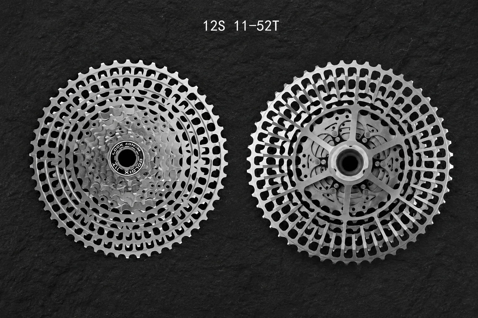 GOLDIX Ultraleichte Mountainbike-Kassette 10/11/12-fach HG-Struktur Fahrrad-Freilauf 46/50/52T Kompatibel mit SHIMANO-Schaltung – Detail 20
