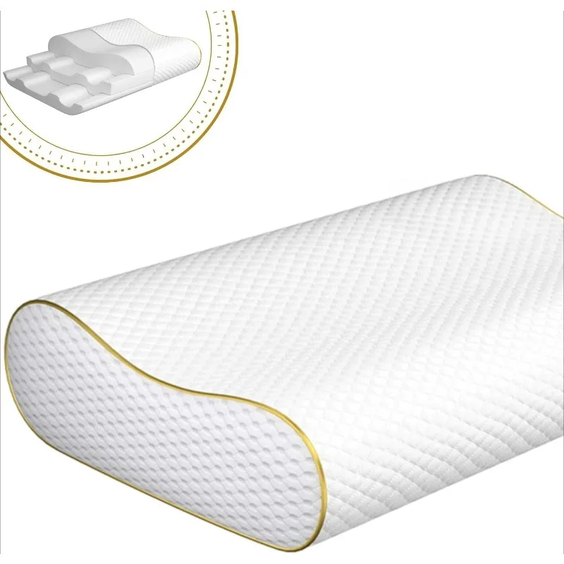 

Foam Neck Pain Relief,Contour Pillow for Neck and Shoulder Pain,Neck Pain Side Sleeper Pillow,Cervical Neck Pillow Sleeping