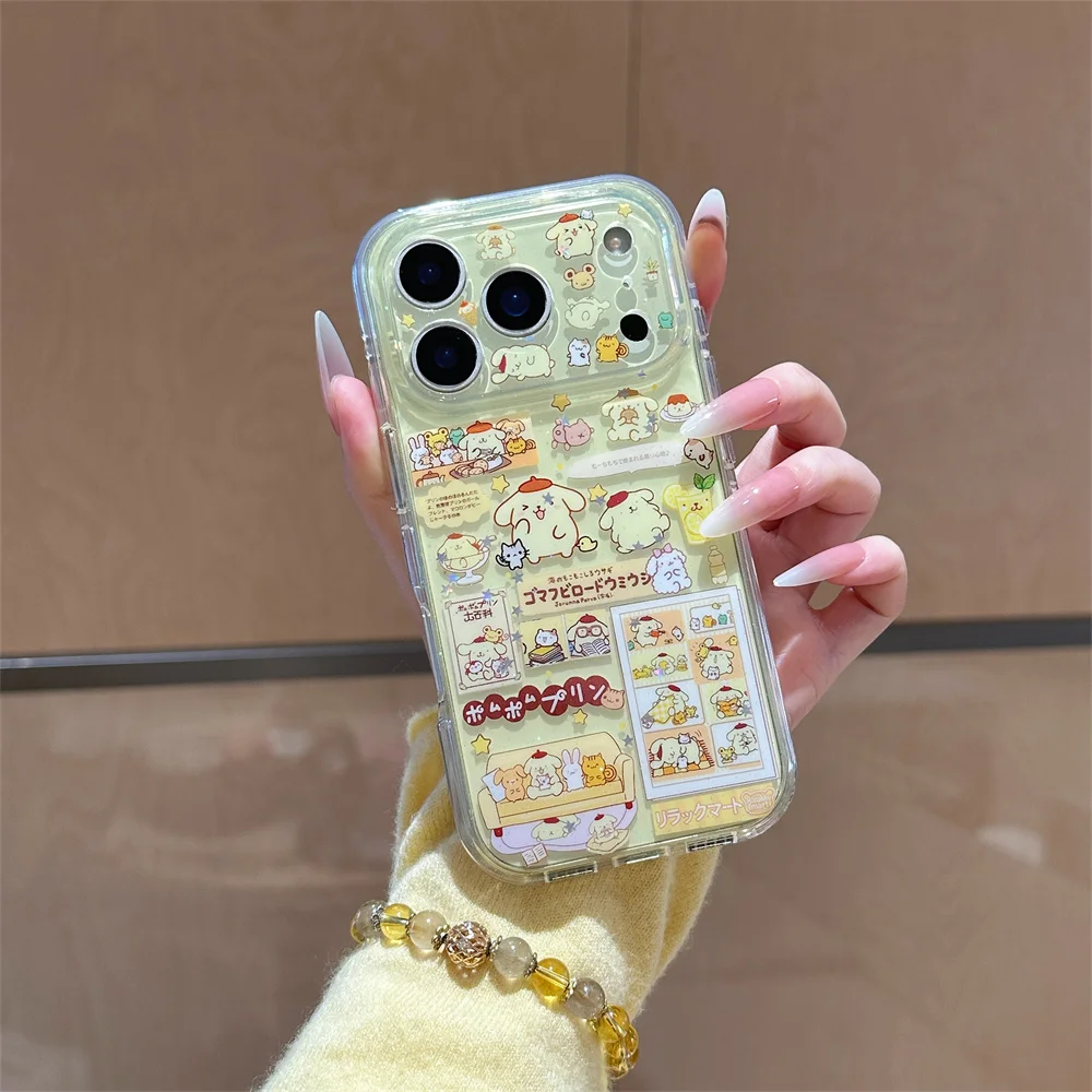 

Cute Pudding Dog Clear phone case for iPhone 17 Pro 16 Pro 15 Max 17 Pro Max 16 17 Cases Kawaii Funda Silicone Shockproof Cover