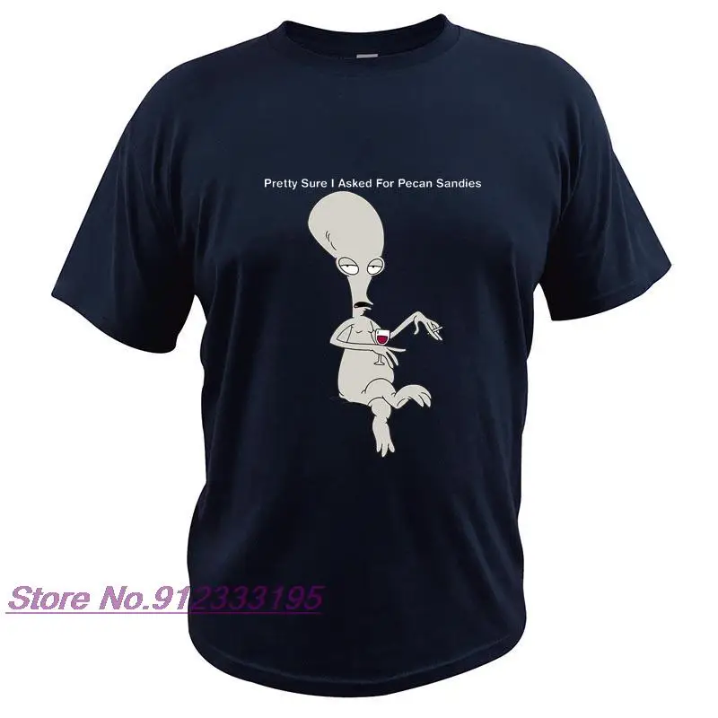 American-Dad Roger Smith T Shirt Adult Animated Sitcom Cartoon T-Shirt Short Sleeve O-neck 100% Cotton Tees