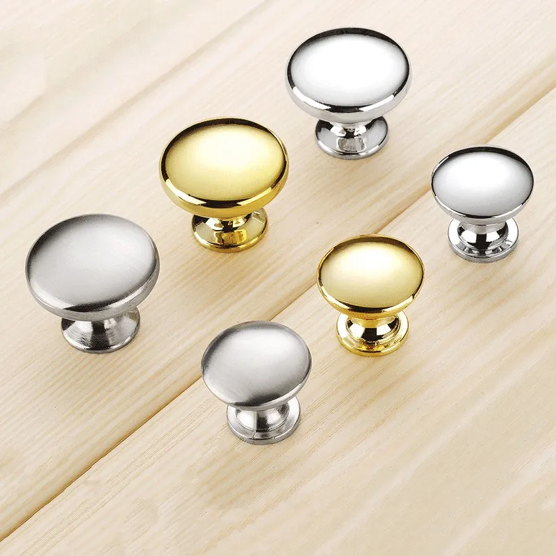 Modern Simple Drawer Knobs Zinc Alloy Furniture Door Pulls Zamak Black Gold Chrome Decoration Funiture Handles