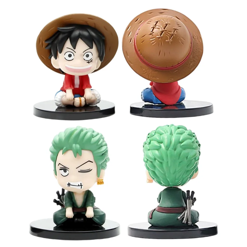 7,5 cm Anime ONE PIECE Monkey D Action Figure Ruffy Roronoa Zoro Cartoon PVC Modell Desktop Ornamente Kinder Spielzeug Urlaub geschenke